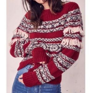 LoveShackFancy Baby Alpaca Striped Sweater Sz XS